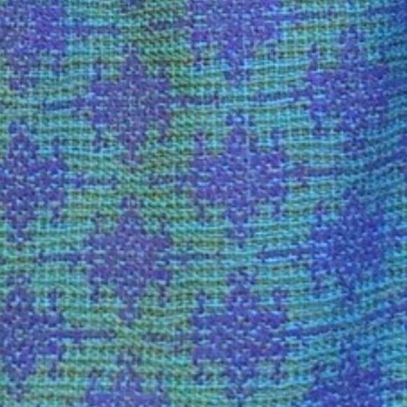 VTG Tailored Woven Wool Skirt XS-S Violet-Blue, Turquoise, Khaki-Green - Picture 15 of 15